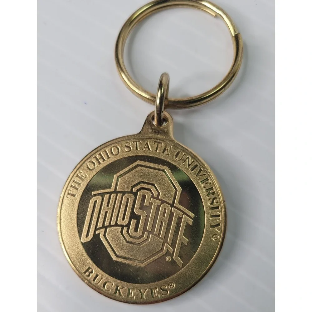The Highland Mint Ohio State Buckeyes Bronze Coin Keychain NEW